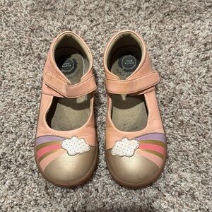Livie & Luca Pink and Gold rainbow  Kids Shoes Sz 13